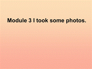 2019春六年級英語下冊 Module 3 Unit 1《I took some photos》課件1 （新版）外研版.ppt