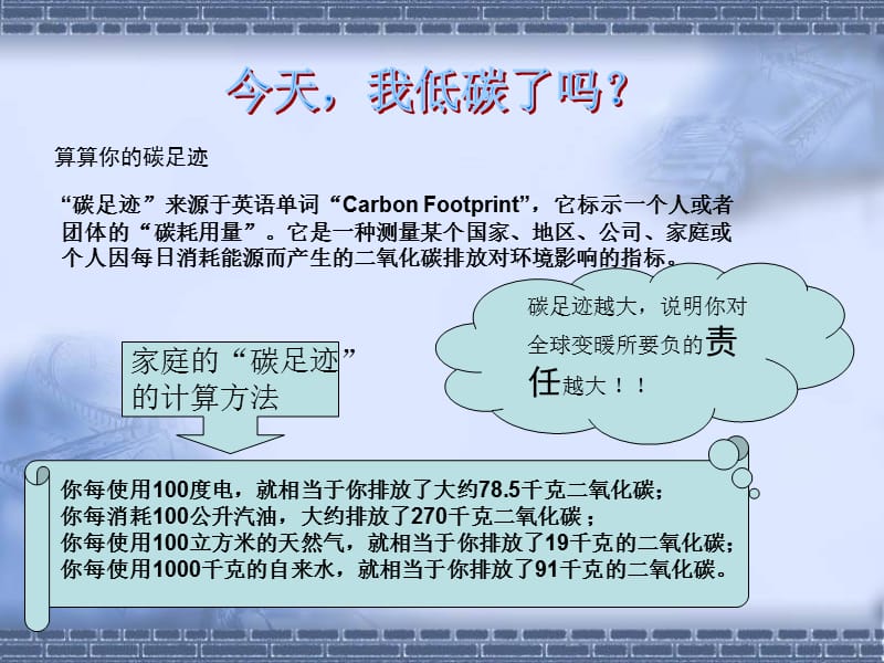 小学主题班会《我的低碳生活》.ppt_第3页