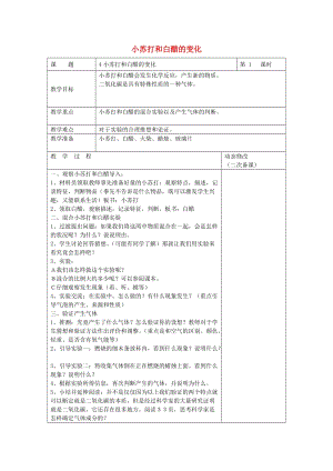 六年級科學(xué)下冊 第二單元 物質(zhì)的變化 4 小蘇打和白醋的變化教案2 教科版.doc