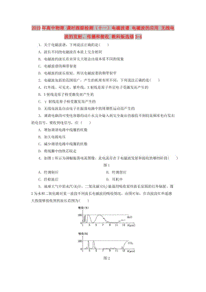 2019年高中物理 課時跟蹤檢測（十一）電磁波譜 電磁波的應(yīng)用 無線電波的發(fā)射、傳播和接收 教科版選修3-4.doc