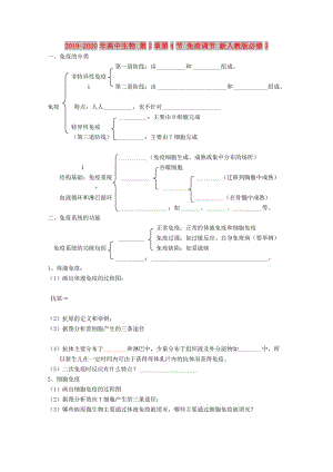 2019-2020年高中生物 第2章第4節(jié) 免疫調(diào)節(jié) 新人教版必修3.doc