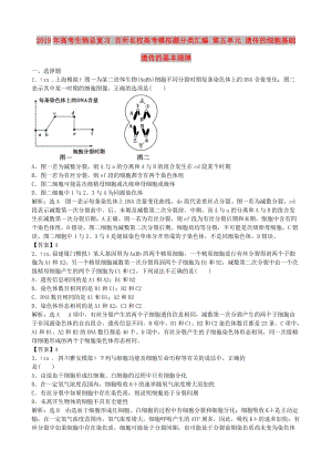 2019年高考生物總復習 百所名校高考模擬題分類匯編 第五單元 遺傳的細胞基礎 遺傳的基本規(guī)律.doc