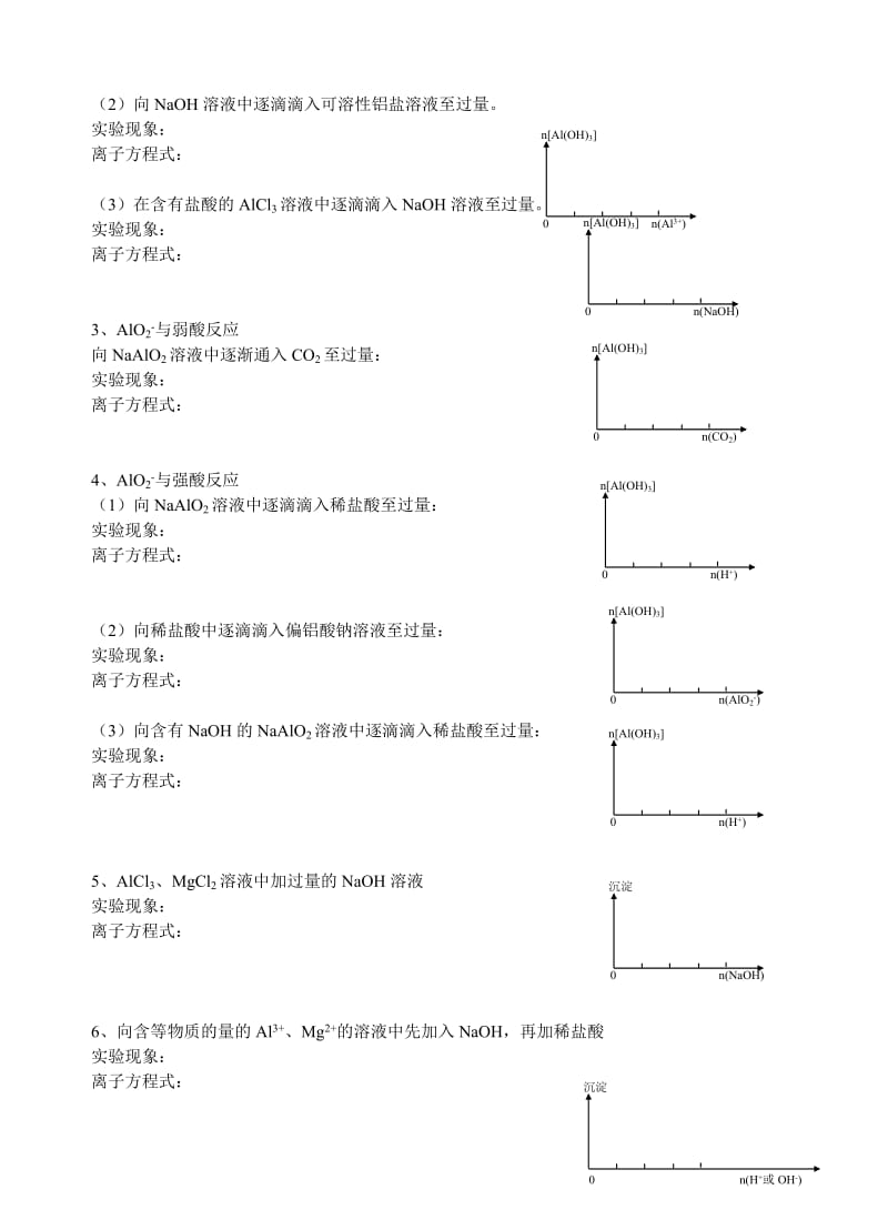 2019-2020年高考化学第一轮复习讲与练十九：镁铝极其重要的化合物[旧人教].doc_第3页