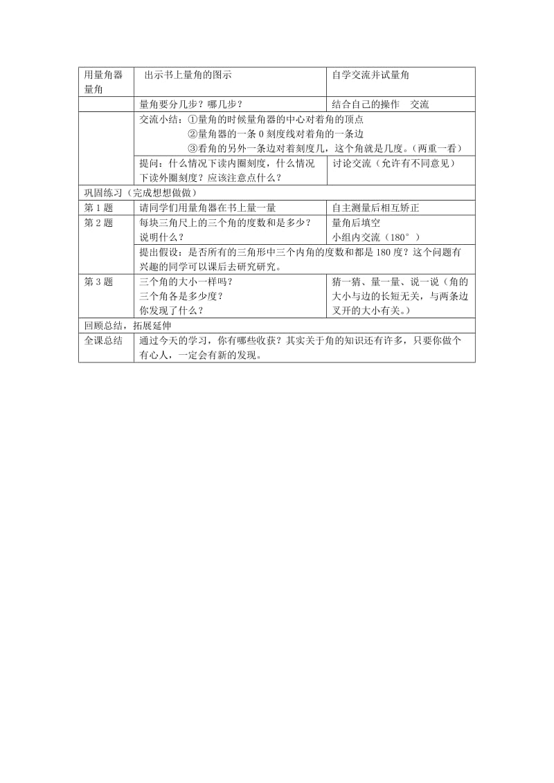 四年级数学上册第八单元测量角的大小教案苏教版.doc_第2页