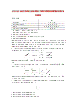 2019-2020年高中物理第三章磁場第3節(jié)磁感應(yīng)強度磁通量課時訓(xùn)練含解析教科版.doc