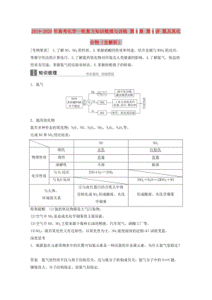 2019-2020年高考化學(xué)一輪復(fù)習(xí)知識梳理與訓(xùn)練 第4章 第4講 氮及其化合物（含解析）.doc