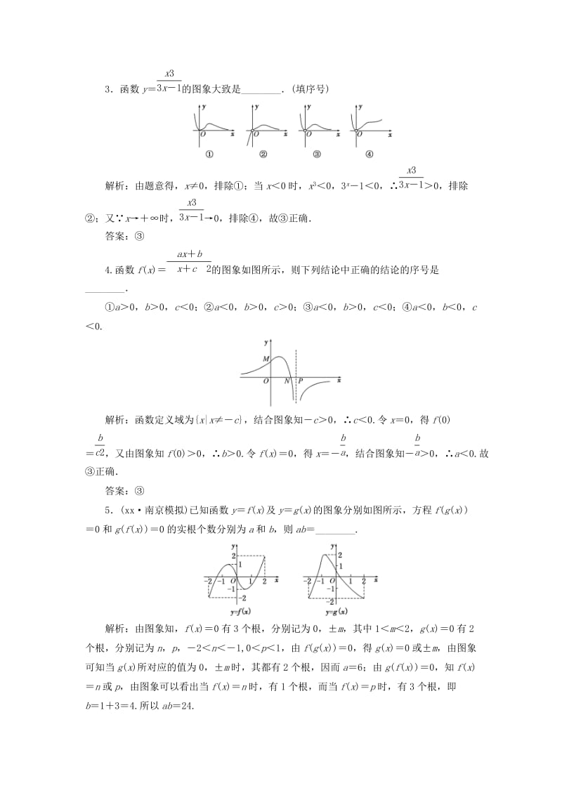 2019年高考数学一轮复习 第二章 函数的概念与基本初等函数Ⅰ 课时达标检测（十一）函数的图象及其应用.doc_第3页