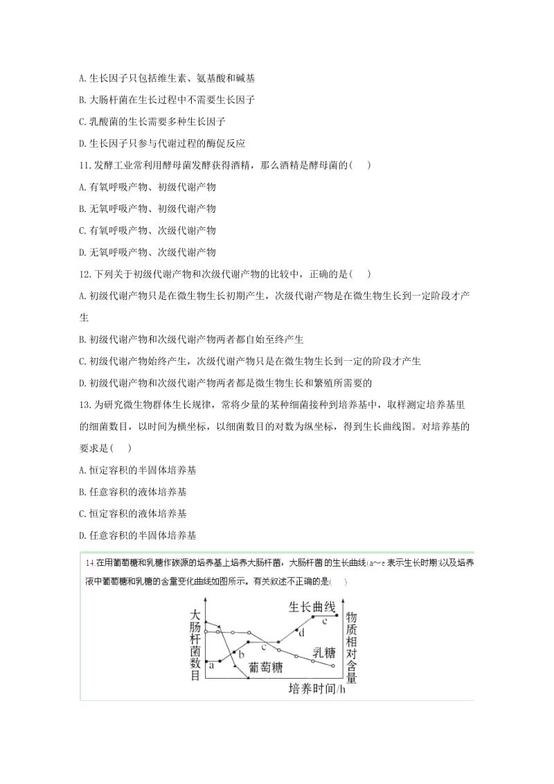 2019-2020年高考生物 拉分专项训练16 微生物及发酵工程（含解析）.doc_第3页