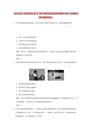 2019-2020年高中歷史 第24課《世界經(jīng)濟(jì)的全球化趨勢》練習(xí)（含解析） 新人教版必修2.doc