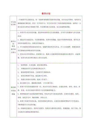 2019春二年級(jí)音樂下冊(cè) 教學(xué)計(jì)劃 蘇少版.doc