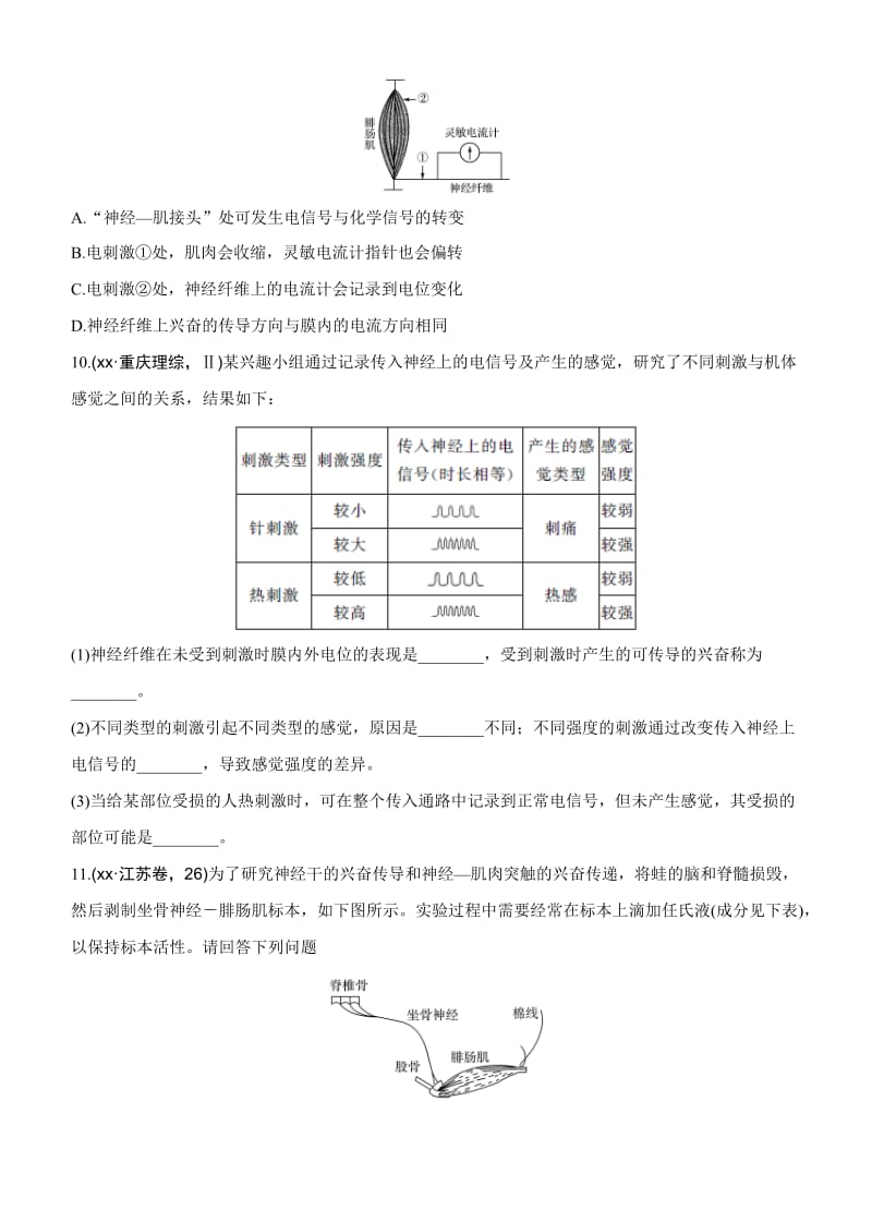 2019-2020年高考生物一轮训练：课时考点25神经调节.doc_第3页