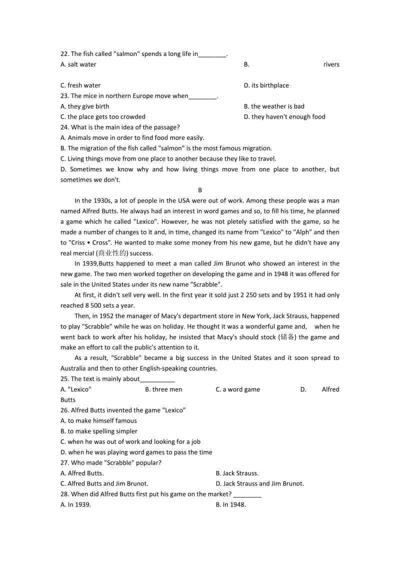 2019-2020年高一人教版英语必修三课时作业：Unit5Canada—“TheTrueNorth”（6）含答案.doc_第3页