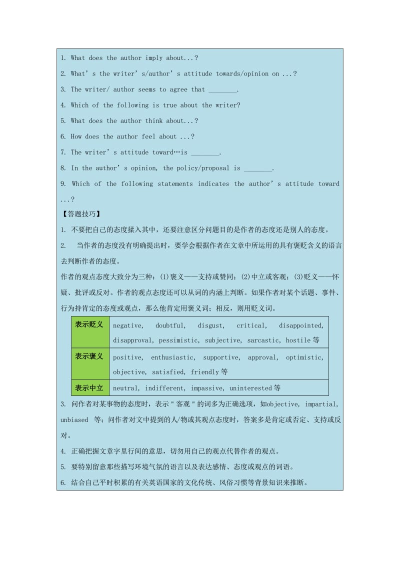 2019-2020年高考英语一轮复习每日一题第21周阅读理解观点态度含解析.doc_第3页