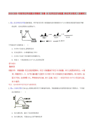 2019-2020年高考化學(xué)試題分項(xiàng)精析 專(zhuān)題19 化學(xué)反應(yīng)與能量 熱化學(xué)方程式（含解析）.doc