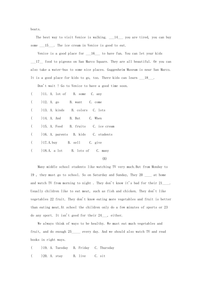 小升初英语分班考试模拟题(6).doc_第2页