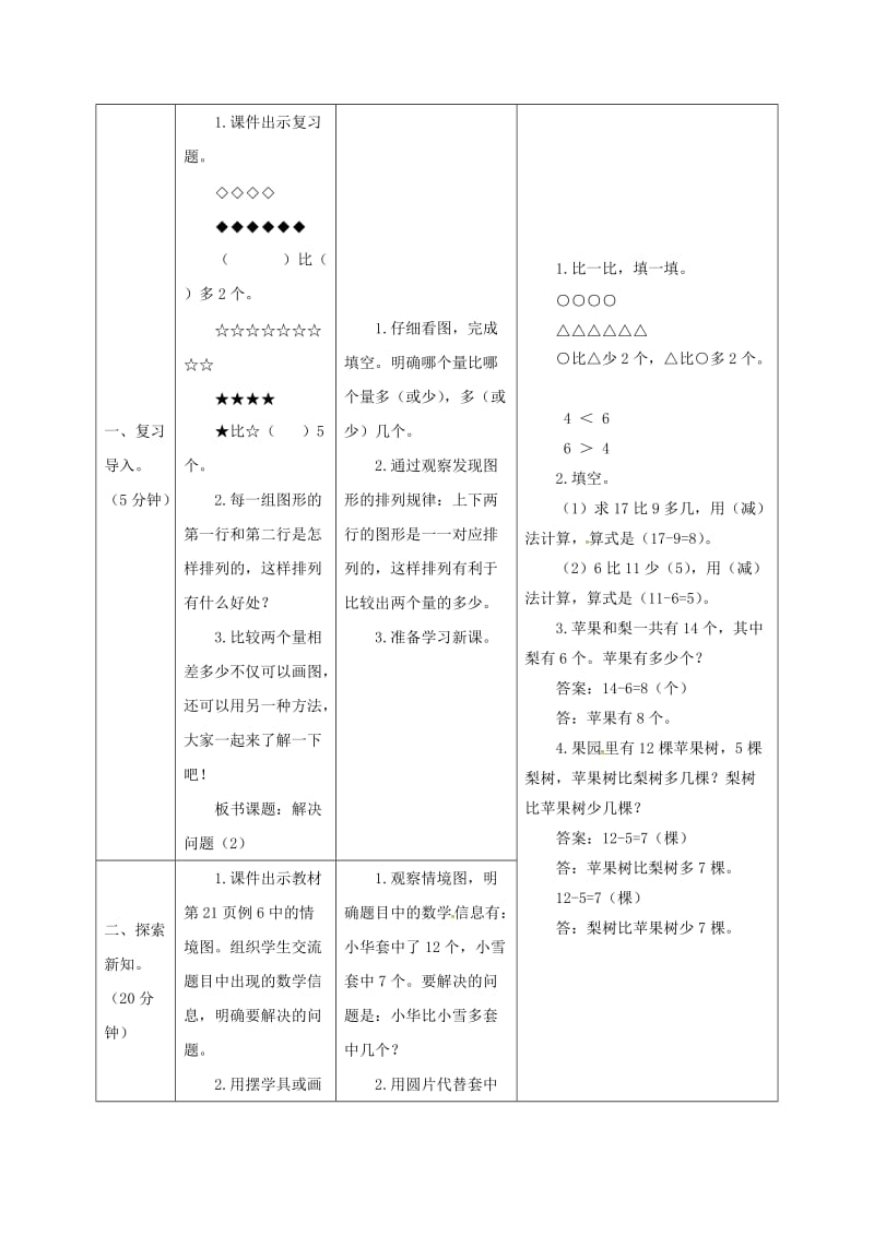 一年级数学下册 第2单元 20以内的退位减法 第8课时 解决问题导学案2 新人教版.doc_第2页