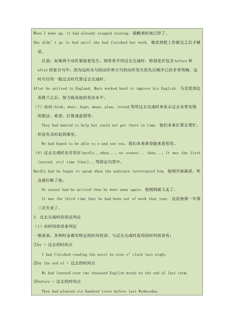 2019-2020年高考英语一轮复习每日一题第11周过去完成时含解析.doc_第3页