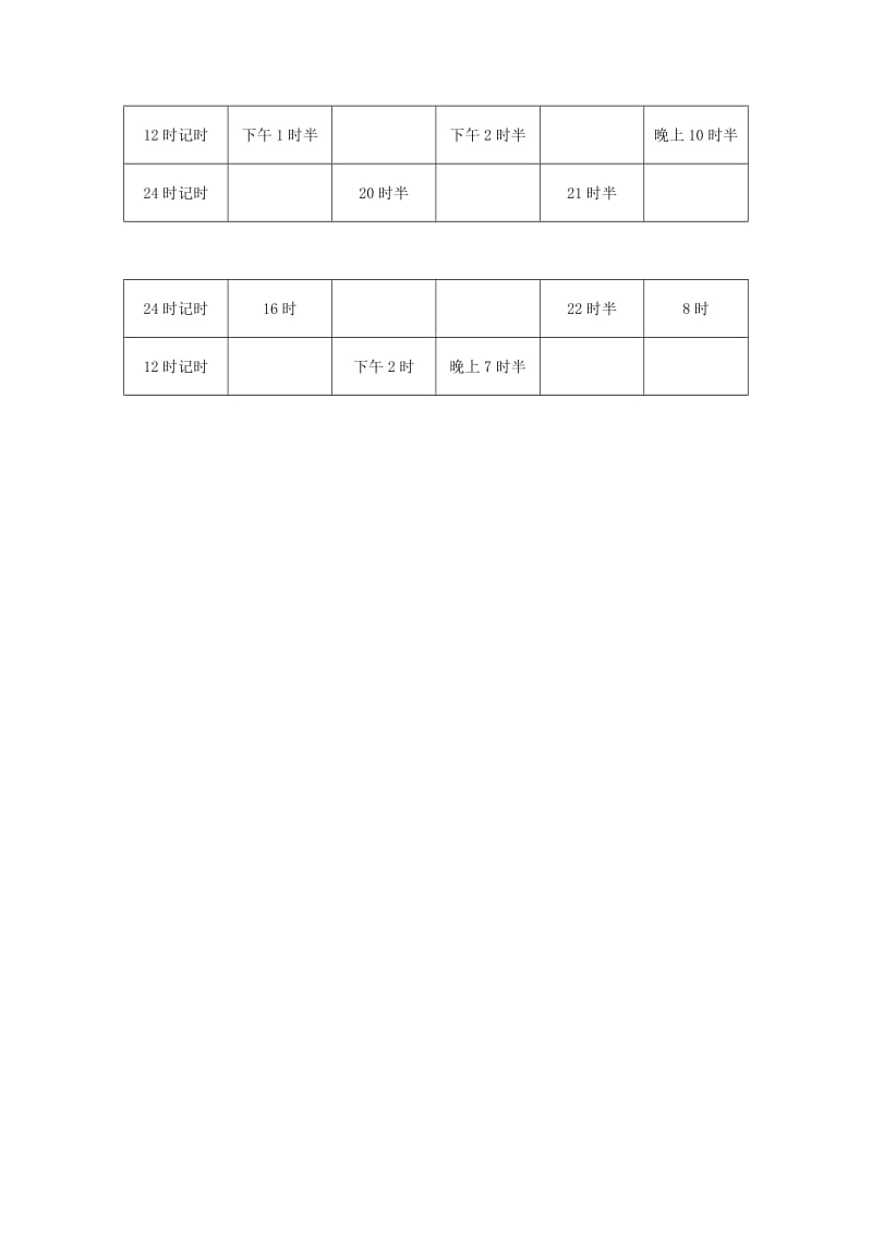 2019春一年级数学下册 4.7《时间》同步练习 沪教版.doc_第2页