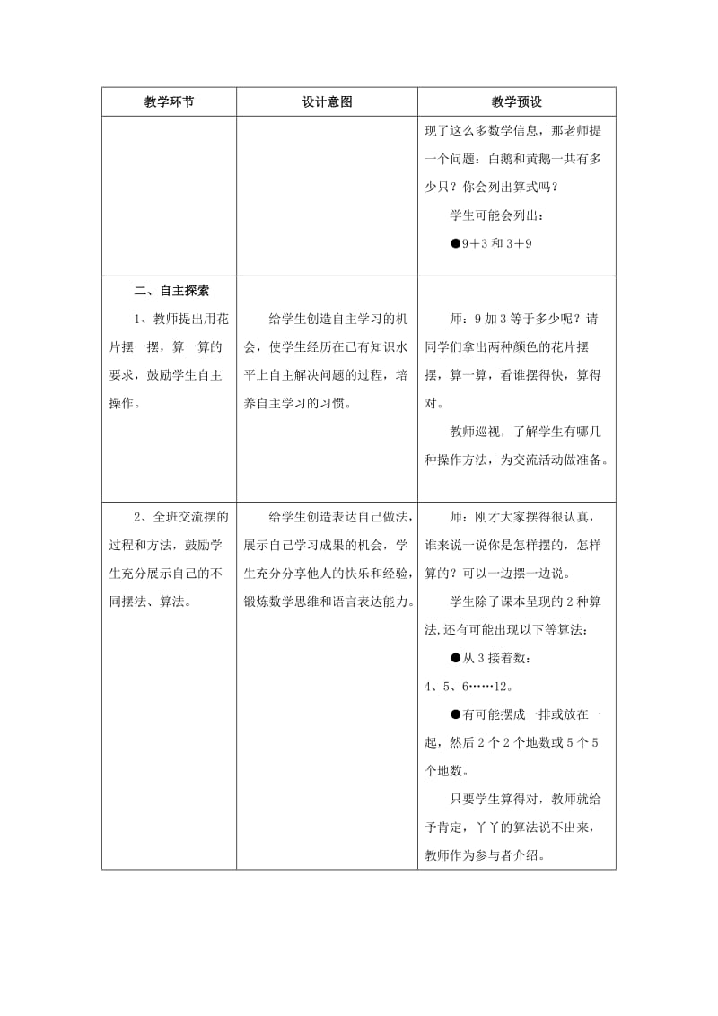 2019一年级数学上册 第8单元《20以内的加法》（9加几）教案 （新版）冀教版.doc_第2页