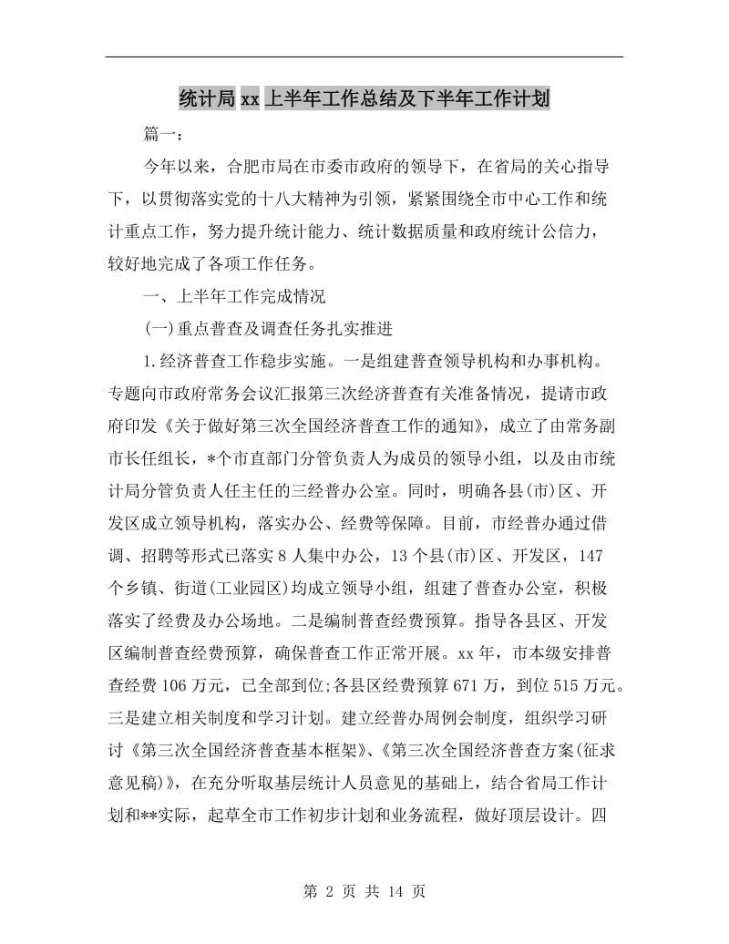 统计局xx上半年工作总结及下半年工作计划.doc_第2页