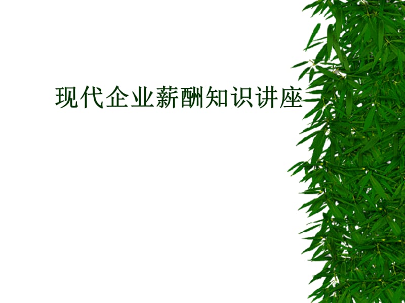 现代企业薪酬知识讲座.ppt_第1页