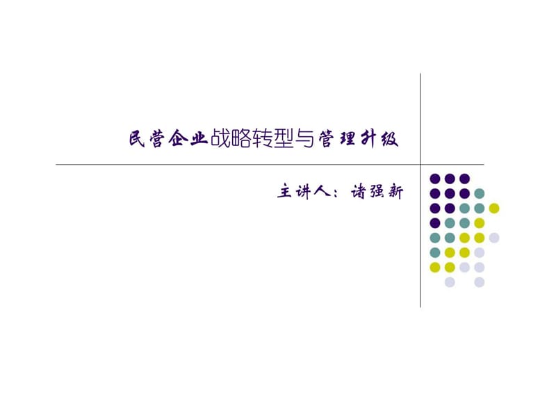 民营企业战略转型与管理升级.ppt_第1页