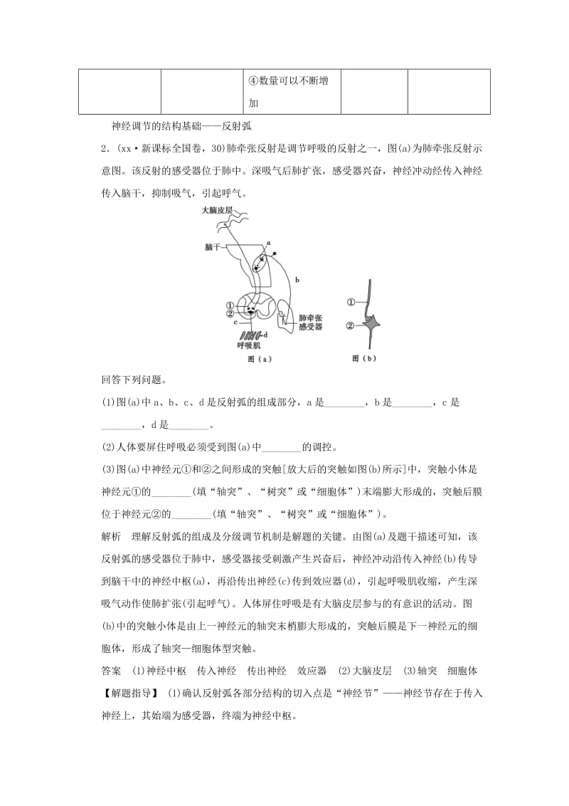 2019年高考生物 第一单元第2讲 通过神经系统的调节教学案 新人教版必修3 .doc_第3页