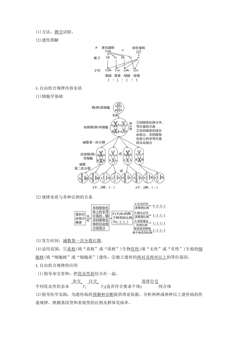 2019年高考大一轮复习 第六单元 遗传信息的传递规律 第六单元 第18讲 基因的自由组合规律学案 北师大版.doc_第2页