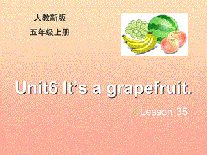 2019五年級英語上冊 Unit 6 It’s a grapefruit（Lesson 35）教學課件 人教精通版.ppt