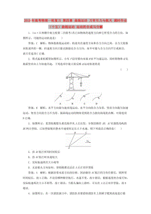 2019年高考物理一輪復(fù)習(xí) 第四章 曲線運(yùn)動(dòng) 萬(wàn)有引力與航天 課時(shí)作業(yè)（十五）曲線運(yùn)動(dòng) 運(yùn)動(dòng)的合成與分解.doc