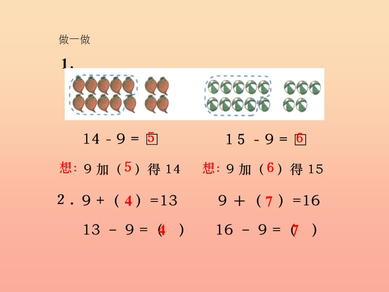 2019春一年级数学下册 第一单元《逛公园 20以内的退位减法》（破十法）课件 青岛版六三制.ppt_第2页