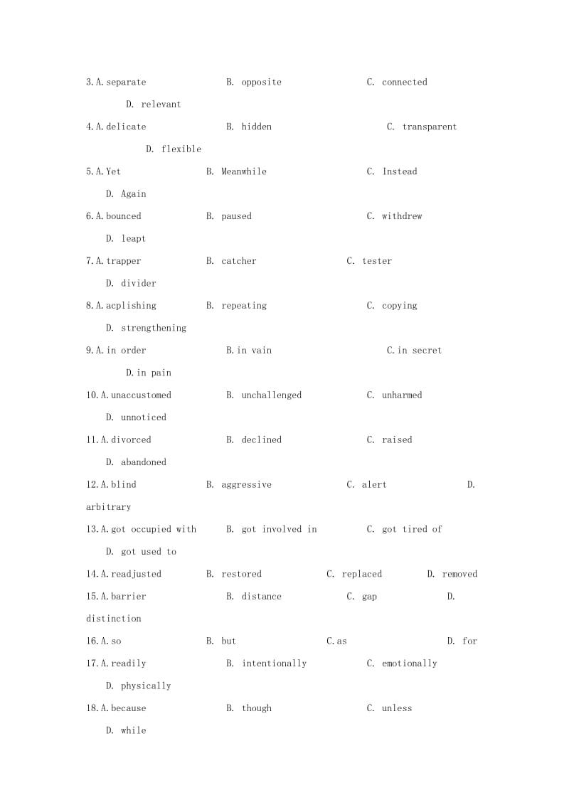 2019-2020年高考英语一轮复习每日一题第20周每周一测含解析.doc_第2页