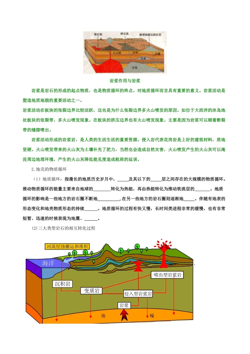 2019-2020年高考地理冲刺之考点感悟与命题预测 专题5.1 岩石圈的物质循环（含解析）.doc_第2页