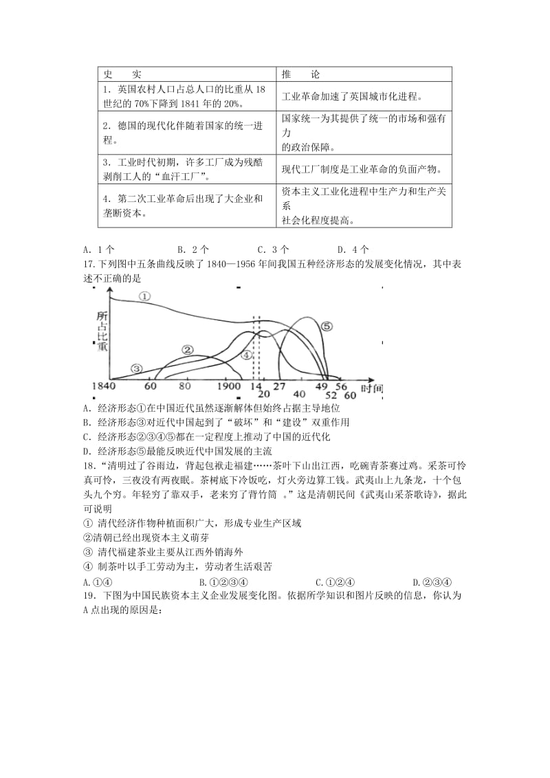 2019-2020年高三上学期期中检测 历史.doc_第3页
