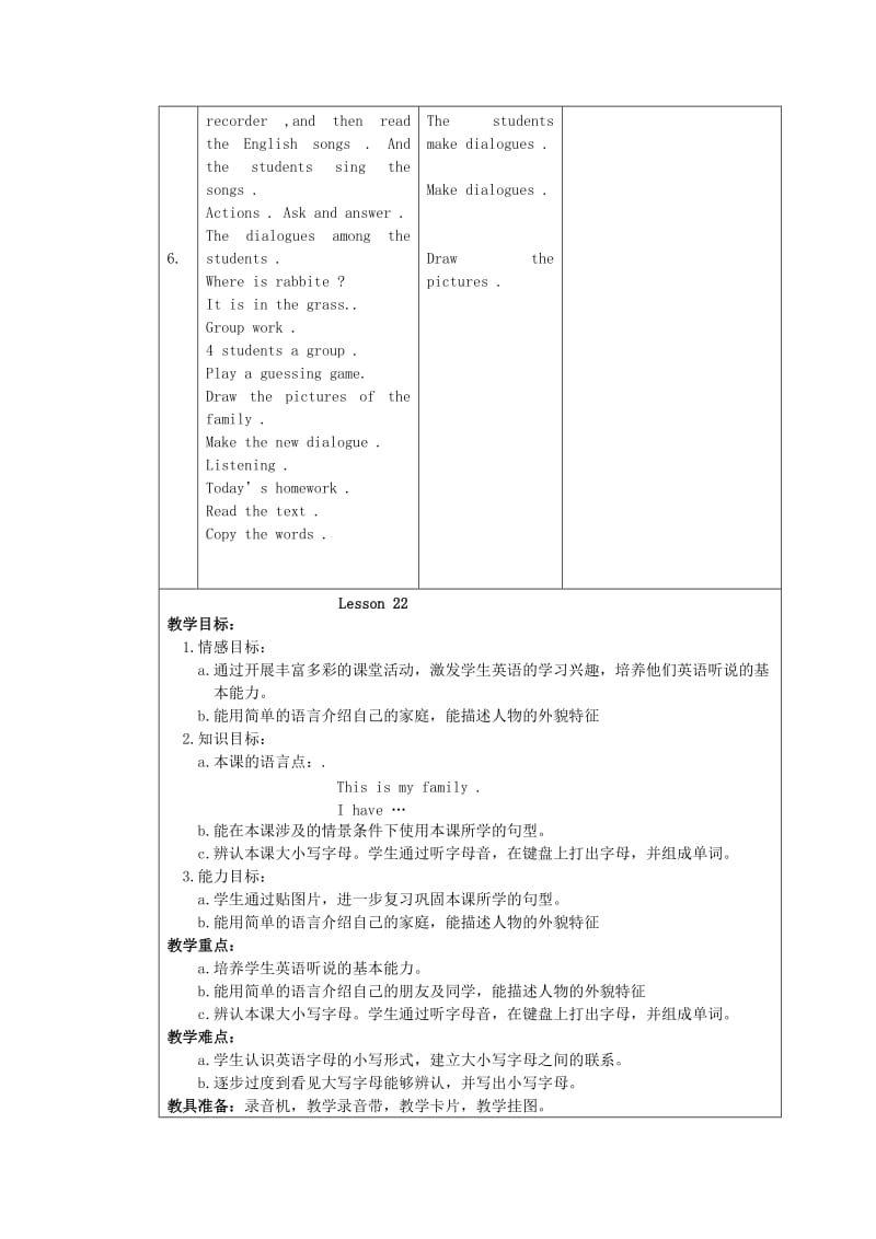 二年级英语上册Unit4Revisionlesson21-22教案人教新起点.doc_第2页