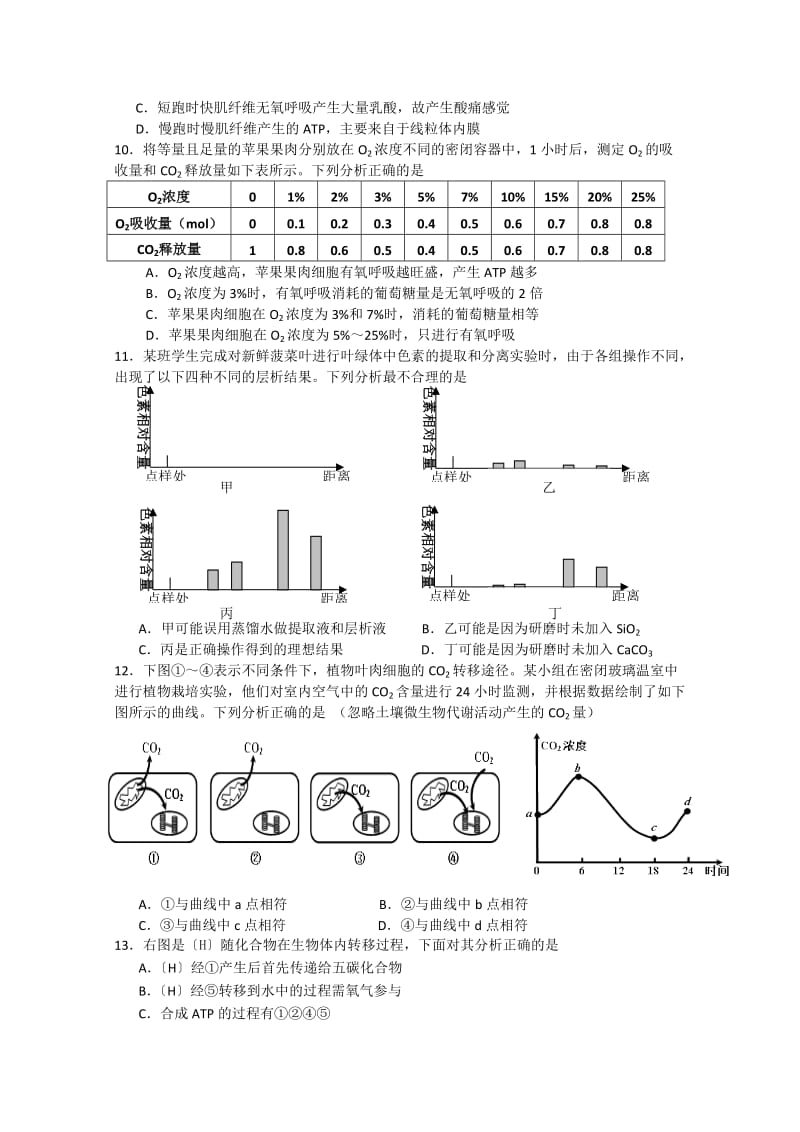 2019-2020年高三第二次月考 生物试卷 含答案.doc_第2页