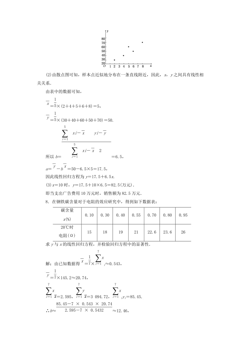 2019-2020年高中数学 第一部分 第三章 §1 回归分析应用创新演练 北师大版选修2-3.doc_第3页