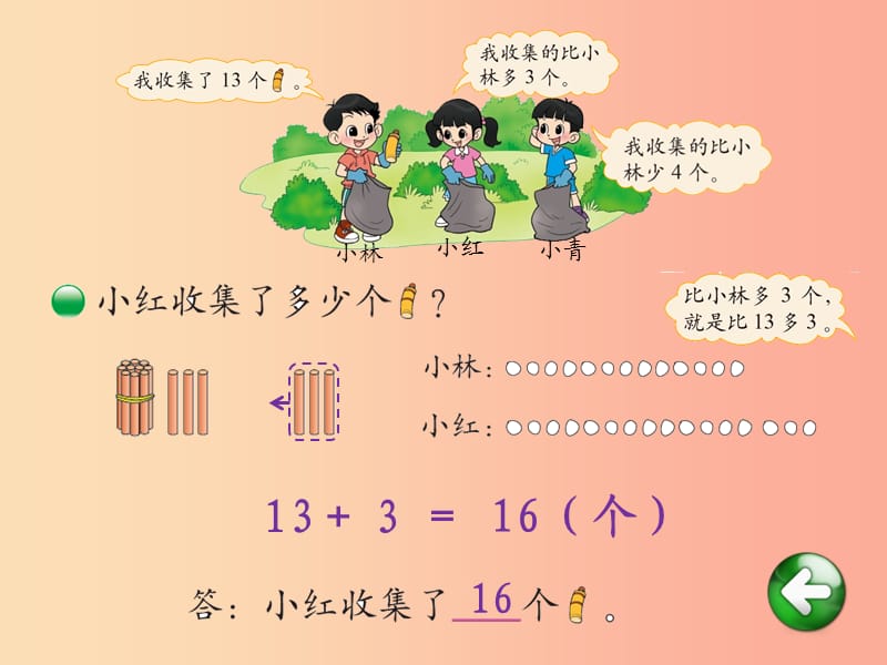 2019春一年级数学下册 第五单元《加与减（二）》回收废品课件 （新版）北师大版.ppt_第3页