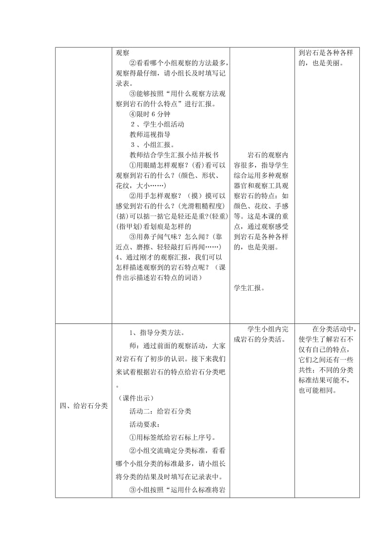 四年级科学下册 4.1《各种各样的岩石》教案 教科版.doc_第3页