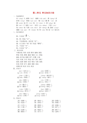 2019三年級語文下冊 第二單元基礎知識必記 新人教版.doc