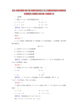 2019年高中數(shù)學(xué) 第一章 導(dǎo)數(shù)及其應(yīng)用 1.3.1 函數(shù)的單調(diào)性與導(dǎo)數(shù)學(xué)業(yè)分層測評（含解析）新人教A版選修2-2.doc