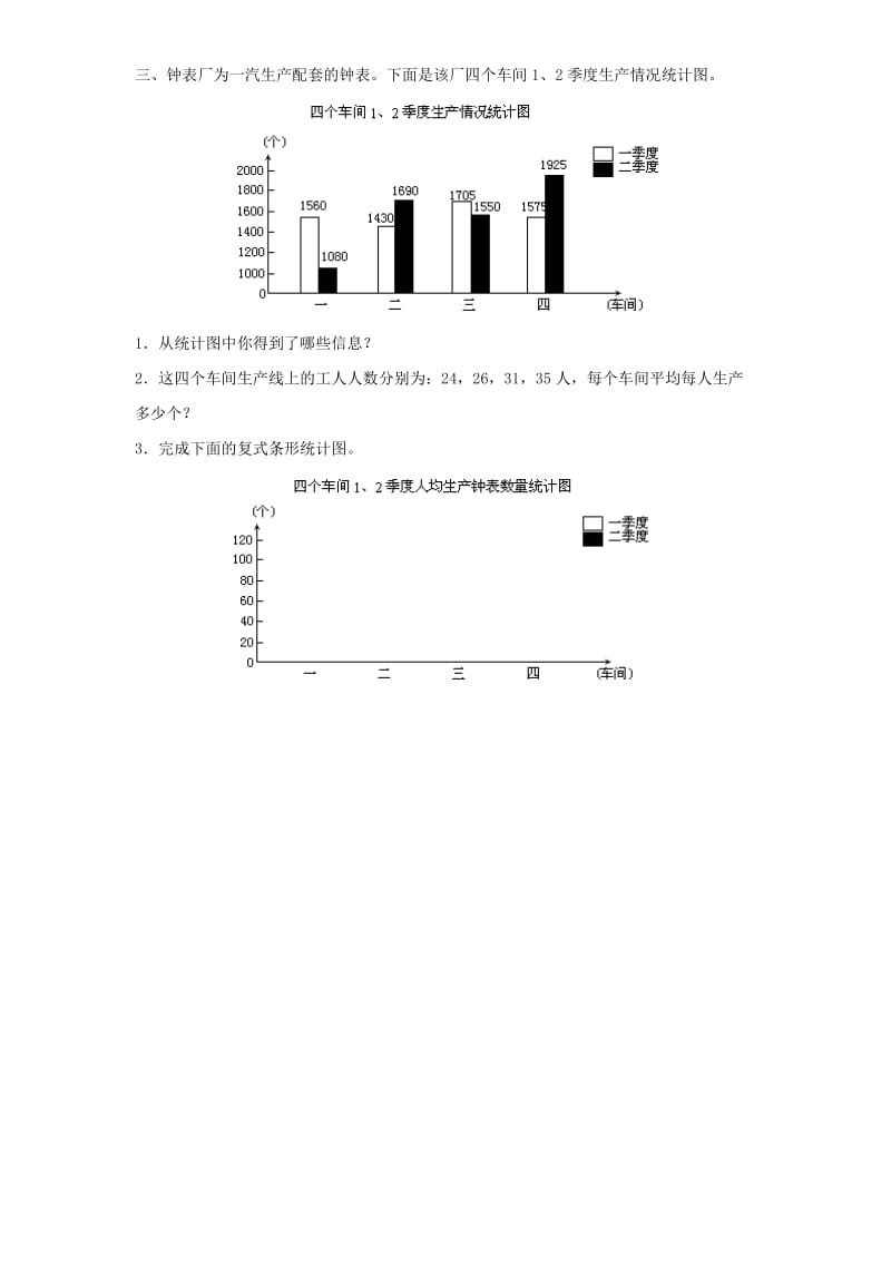 四年级数学上册 第7单元《条形统计图》纵向复式条形统计图同步检测2 新人教版.doc_第2页