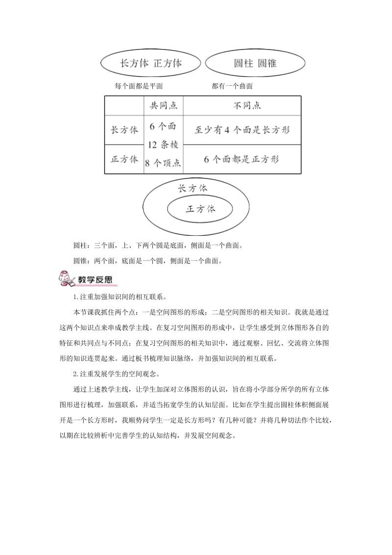 六年级数学下册第6单元整理与复习2图形与几何图形的认识与测量教案3新人教版.doc_第3页