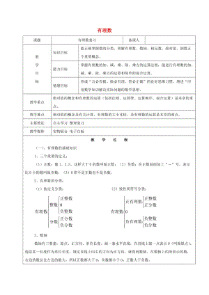 2019學(xué)年六年級數(shù)學(xué)下冊 7.2 有理數(shù)復(fù)習(xí)教案 新人教版五四制.doc