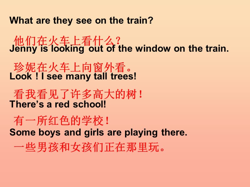 2019春五年级英语下册 Unit 1 Going to Beijing Lesson 2《What are you doing》课件4 （新版）冀教版.ppt_第3页