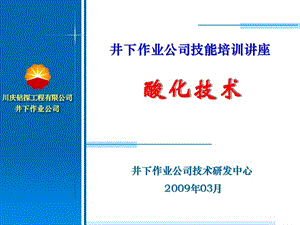 技能培訓(xùn)講座-酸化技術(shù).ppt