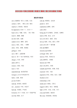 2019-2020年高三英語第一輪復(fù)習(xí) 模塊一第二單元教案 牛津版.doc