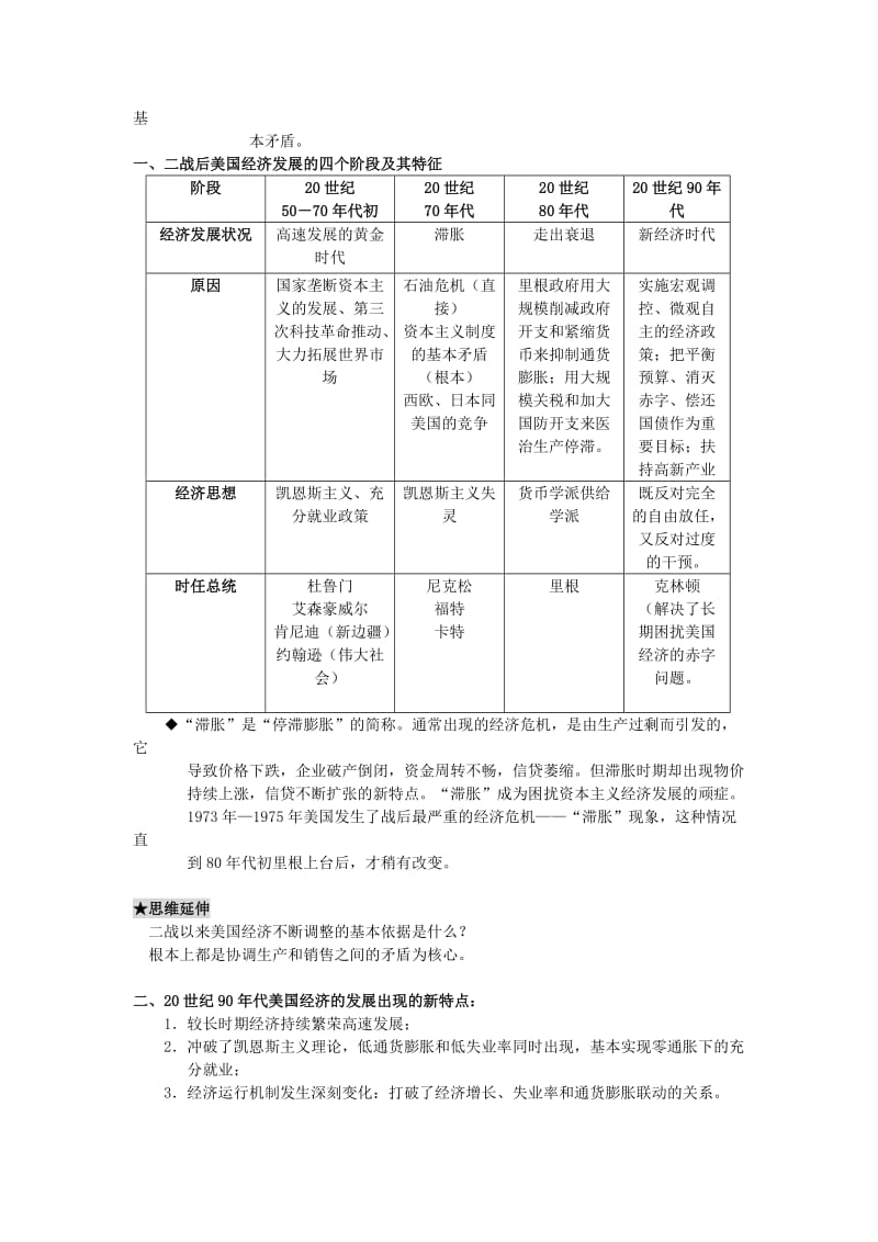 2019-2020年高中历史《当代美国资本主义的新变化》教案4 人民版必修2.doc_第2页