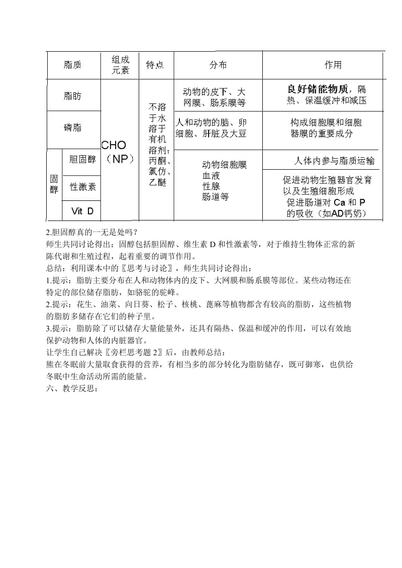 2019-2020年高中生物 2.4细胞中的糖类和脂质教案（1）新人教版必修1.doc_第3页