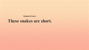 一年級英語下冊 Module 6 unit 1 these snakes are short課件 外研版.ppt